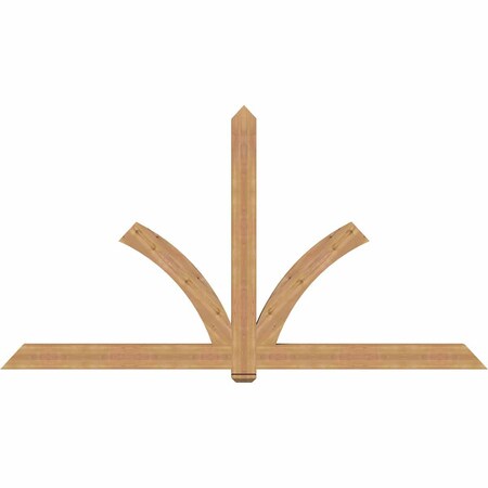 Ekena Millwork Redmond Timber Gable Bracket, Western Red Cedar, 108"W x 58"H x 3 1/2"D x 5 1/2"F, 13/12 Pitch GBW108X58X0406RED00SWR
